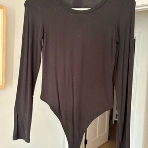 Vitality Black Long Sleeve Bodysuit